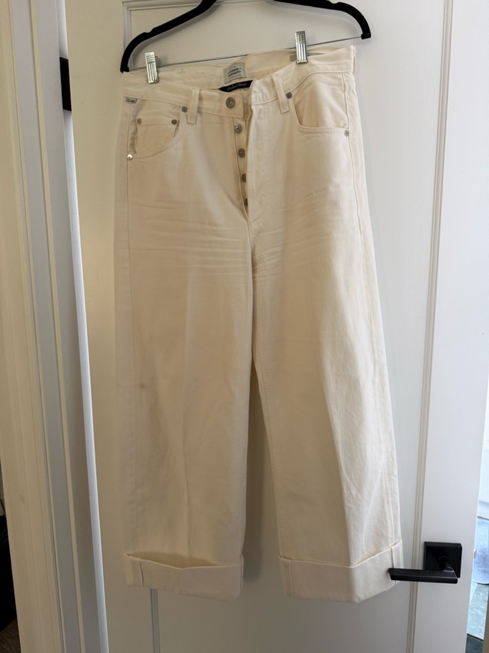 Citizens of Humanity Ayla Baggy in Cream Size 27